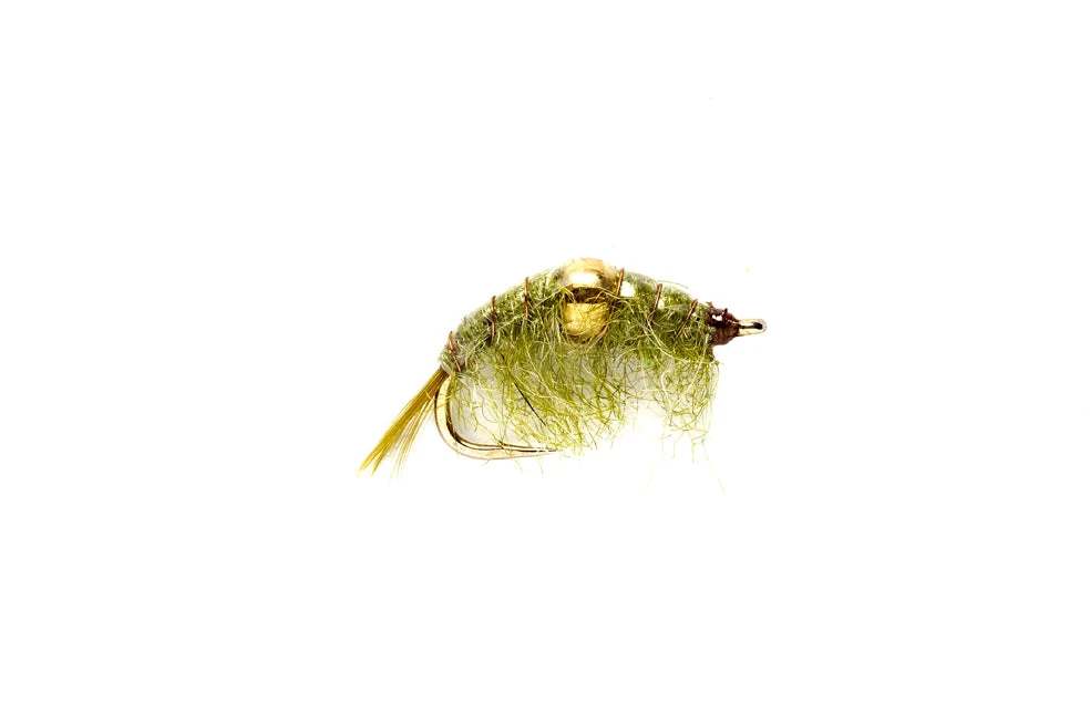 Fulling Mill Flies Bead Body Scud Olive 3 Fulling Mill Flies Bead Body Scud Olive