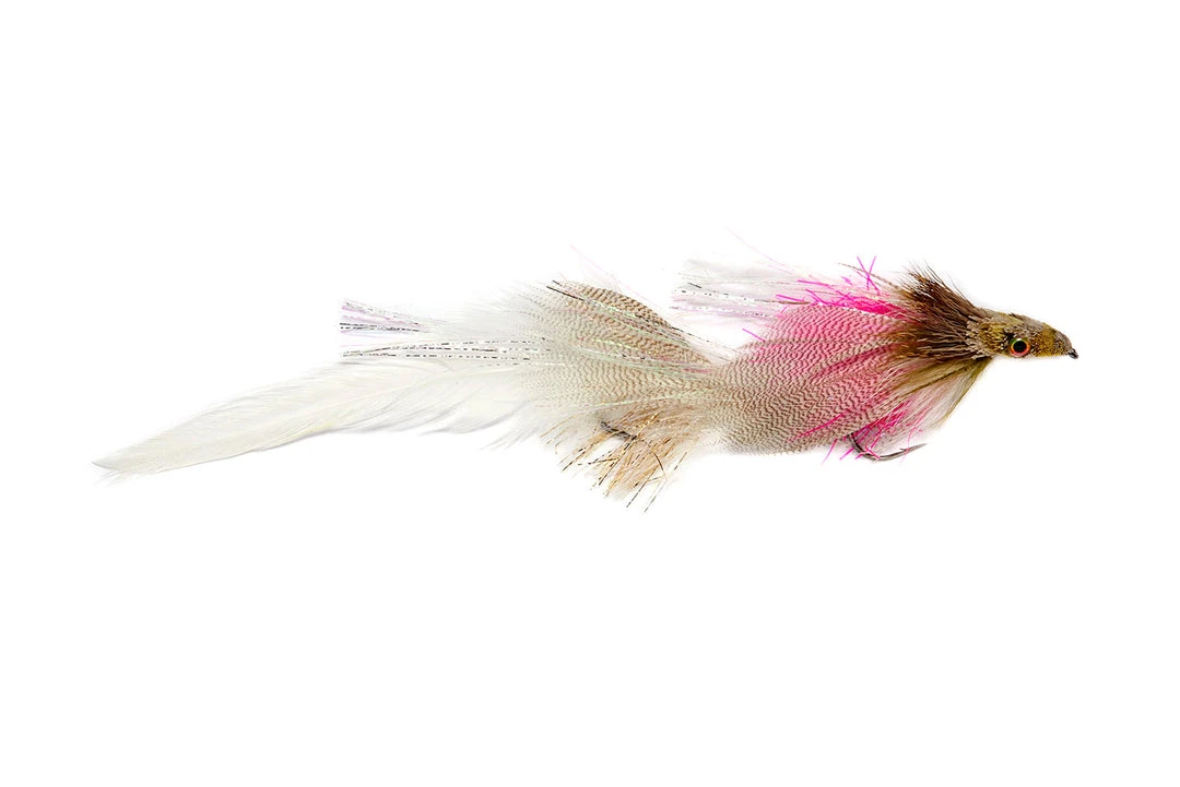 Fulling Mill Drunk & Disorderly Deceiver White & Pink Flies 3 Fulling Mill Drunk & Disorderly Deceiver White & Pink Flies