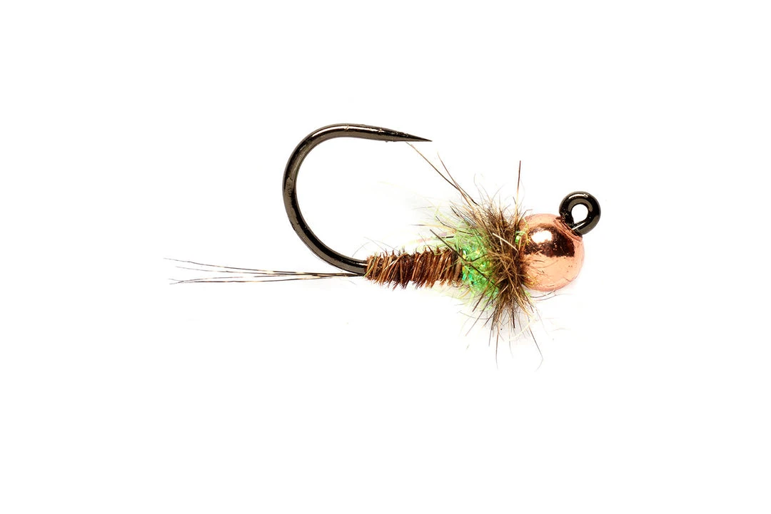 Fulling Mill Hot Spot Pheasant Tail Jig Chartreuse Barbless 3 Fulling Mill Hot Spot Pheasant Tail Jig Chartreuse Barbless