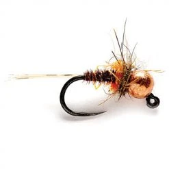 Fulling Mill Hot Spot Pheasant Tail Jig Orange Tungsten Beadhead Barbless Flies