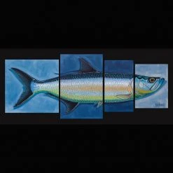 Gifts DeYoung Print - 4 Panel Tarpon - Shades Of Grey