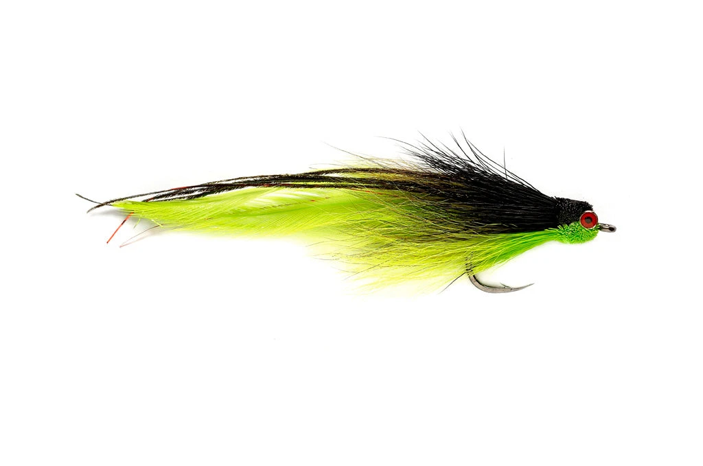 Fulling Mill Flies Predator Pounder Chartreuse & Black 3 Fulling Mill Flies Predator Pounder Chartreuse & Black