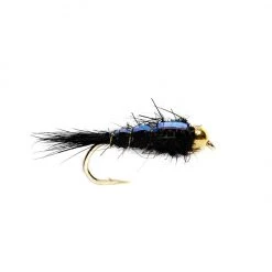 Fulling Mill Flies Hare's Ear Flashback Nymph Black Beadhead