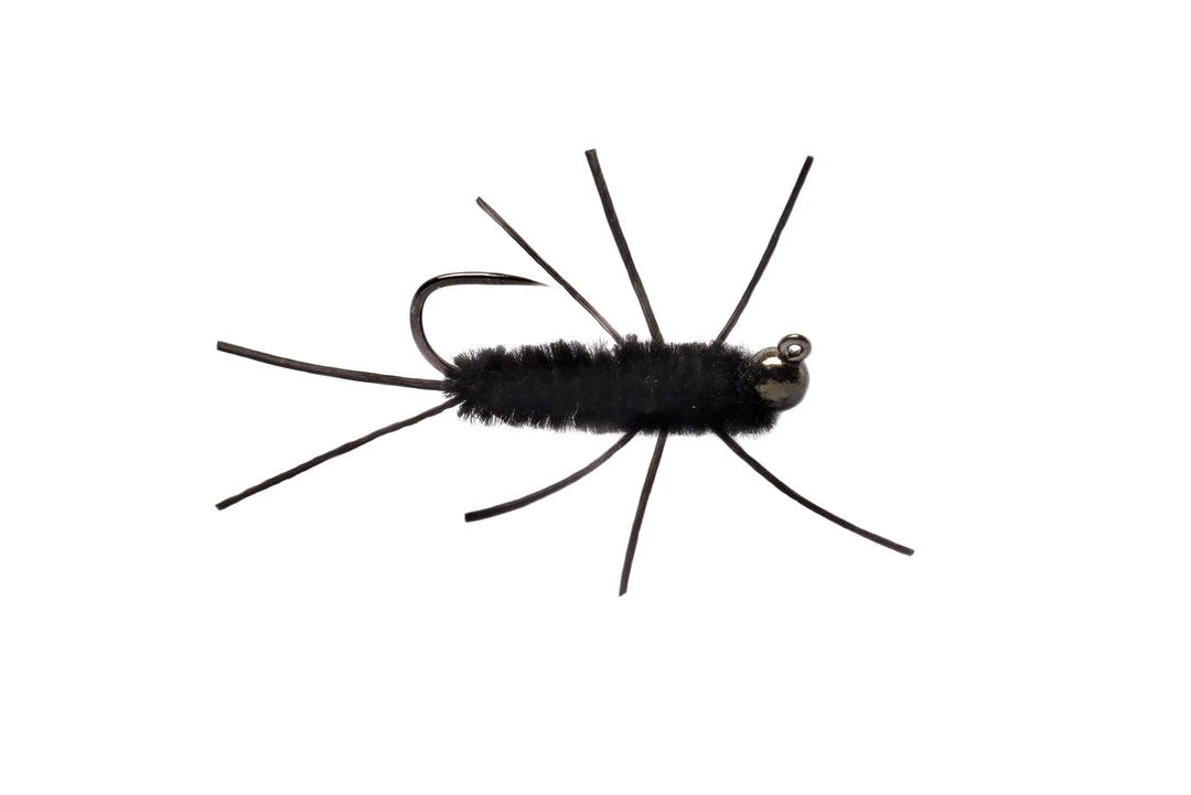 Fulling Mill Flies Jiggy Pats Black Barbless 3 Fulling Mill Flies Jiggy Pats Black Barbless