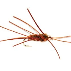Fulling Mill Flies Brown Rubber Leg Stone Beadhead
