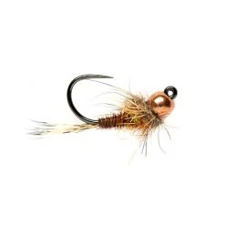Fulling Mill Hot Spot Pheasant Tail Jig Orange Tungsten Beadhead Barbless Flies