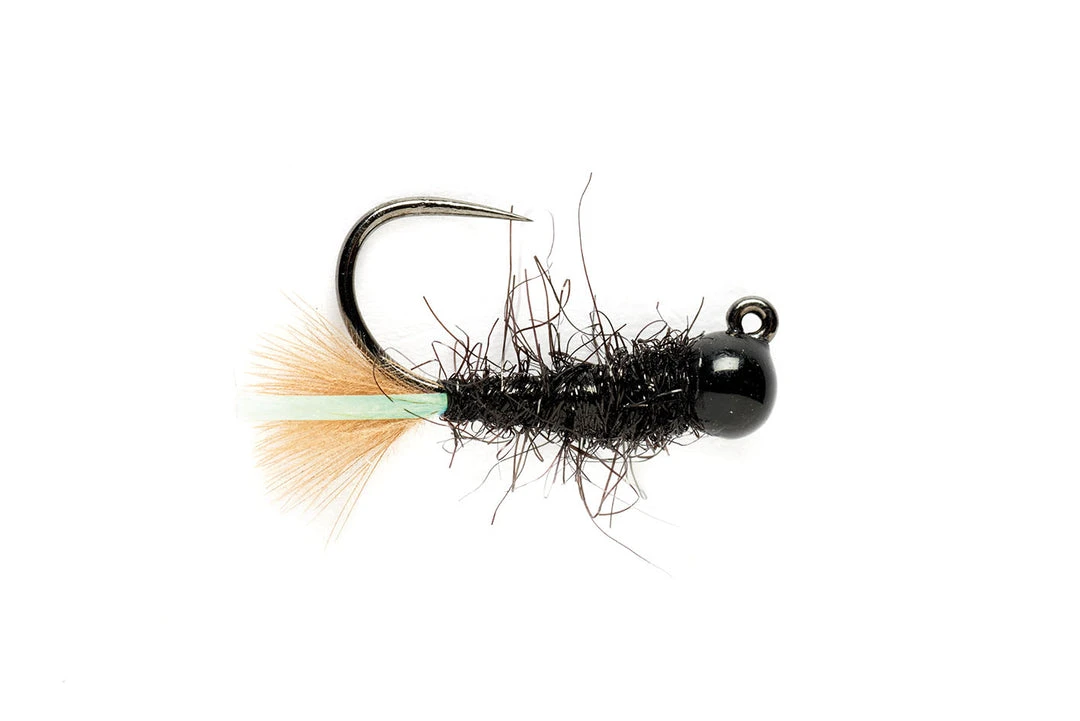Fulling Mill Black Jig Barbless Flies 3 Fulling Mill Black Jig Barbless Flies