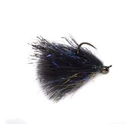 Fulling Mill Smokeshow Minnow Black Barbless Flies