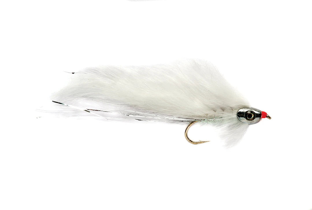 Fulling Mill Flies Fish Skull Zonker White 3 Fulling Mill Flies Fish Skull Zonker White