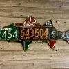 Cody Richardson Art - Massachusetts Striped Bass Antique License Plate Art Gifts