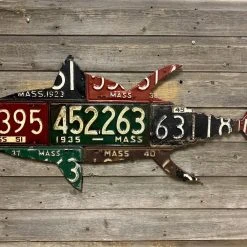 Gifts Cody Richardson Art - Massachusetts Tuna Antique License Plate Art