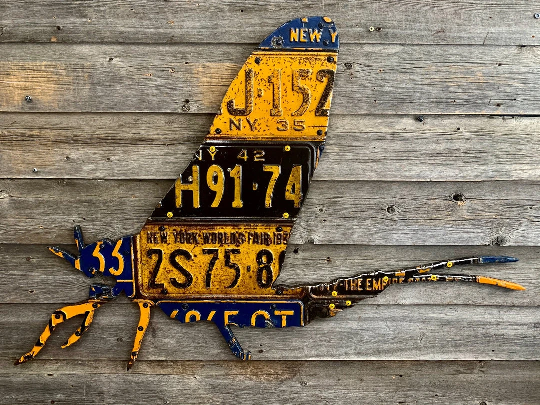 Gifts Cody Richardson Art - New York Mayfly Antique License Plate Art 3 Gifts Cody Richardson Art - New York Mayfly Antique License Plate Art