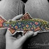 Fly Fishing Stickers Andrea Larko Jewel Brook Trout Zentangle Sticker 1 Fly Fishing Stickers Andrea Larko Jewel Brook Trout Zentangle Sticker