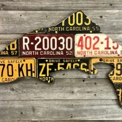 Cody Richardson Art - North Carolina Antique Trout License Plate Art
